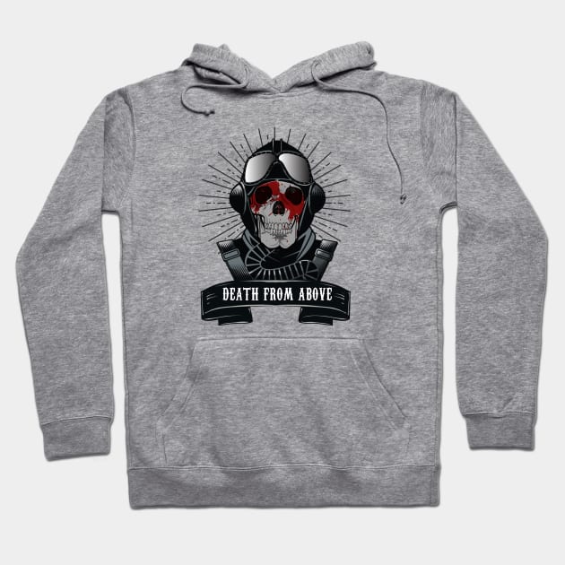 BOMBER PILOT( DEATH FROM ABOVE ) Hoodie by theanomalius_merch